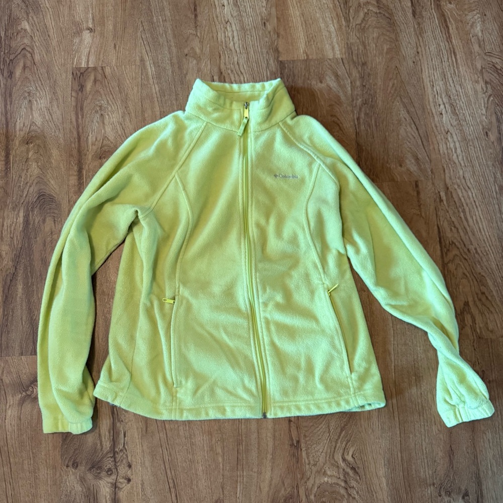 Columbia Women's Yellow/Green Fleece Jacket